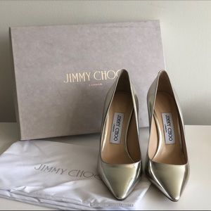 BRAND NEW Romy 100 Mirrored Leather Heels